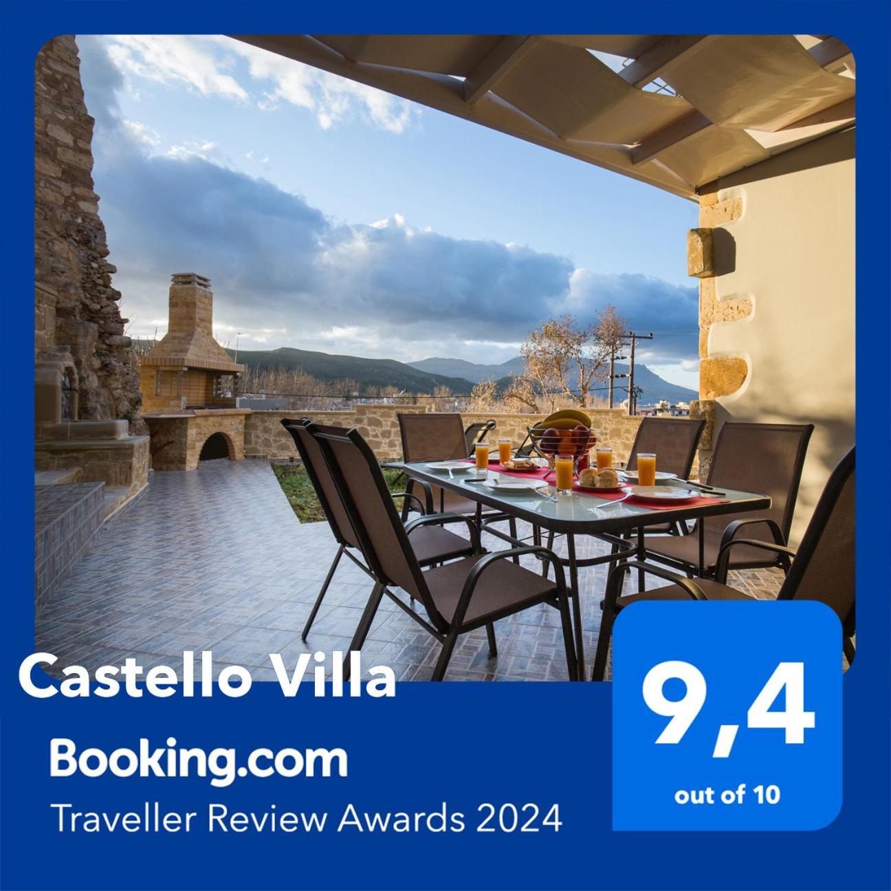 Castello Villa - Seaview Villa Atop The Venetian Walls Kissamos Exterior photo